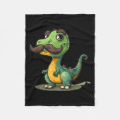 Funny Dinosaur With Mustache Beard For Adults And  Fleecedecke (Vorderseite)