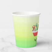 Funny dinosaur Yacht Birthday Party DIY Name Pappbecher (Rechts)