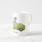 Funny Dinosaurier Anticar School Kindergeburtstag Porzellantasse (Vorderseite Rechts)