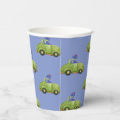 Funny Dinosaurier antiker Auto Junge Schule Kind G Pappbecher (Rechts)