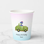 Funny Dinosaurier antikes Auto B2S Kindergeburtsta Pappbecher (Vorderseite)