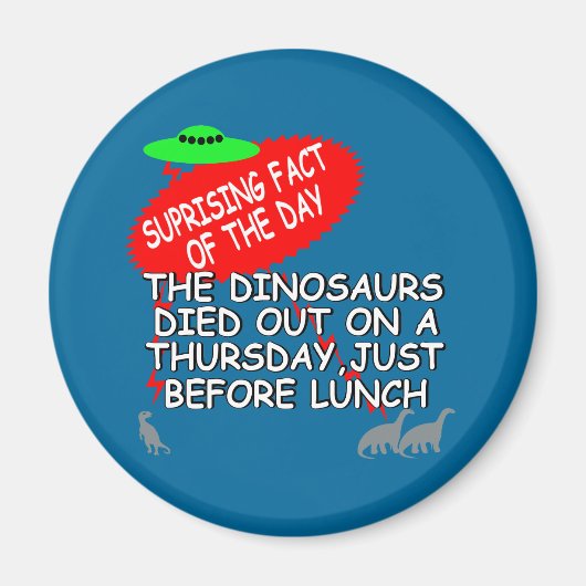 Funny Dinosaurier Aussterben Magnet (Vorne)