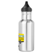 Funny Dinosaurier bereit zurück zur Schule Bus Jun Edelstahlflasche (Rechts)