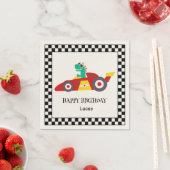 Funny Dinosaurier Birthday Rennwagenjunge Kinder N Serviette (Beispiel)