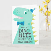 Funny Dinosaurier Geburtstag Karte (Gelbe Blume)