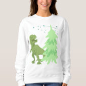 Funny Dinosaurier, Holiday T-Rex Weihnachtsbaum Sweatshirt (Vorderseite)