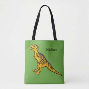 Funny Dinosaurier individuelle Name & Farbtaschen Tasche