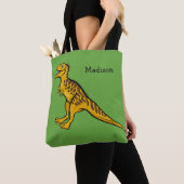 Funny Dinosaurier individuelle Name & Farbtaschen Tasche (Von Nahem)