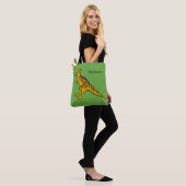 Funny Dinosaurier individuelle Name & Farbtaschen Tasche (Am Model)