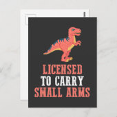 Funny Dinosaurier - lizenziert für den Transport v Postkarte (Vorne/Hinten)