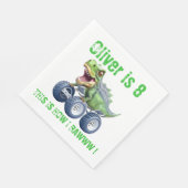 Funny Dinosaurier Monster LKW Serviette (Ecke)