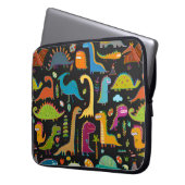 Funny Dinosaurier nahtloses Muster Laptopschutzhülle (Vorderseite Links)