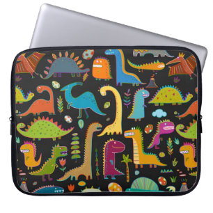 Funny Dinosaurier nahtloses Muster Laptopschutzhülle
