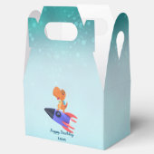 Funny Dinosaurier Rakete zurück 2 Schule Geburtsta Geschenkschachtel (Geöffnet)