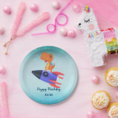 Funny Dinosaurier Rakete zurück 2 Schule Geburtsta Pappteller (Party)