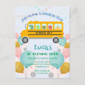 Funny Dinosaurier Schule Bus Geburtstagsparty DIY  Postkarte (Vorderseite)