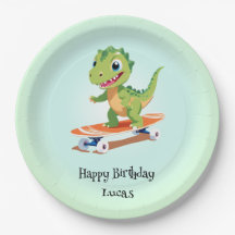 Funny Dinosaurier Skateboard Geburtstagsparty DIY 