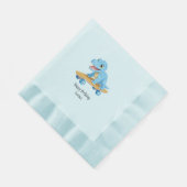 Funny Dinosaurier Skateboard Geburtstagsparty Jung Serviette (Ecke)