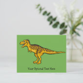 Funny Dinosaurier Sondertext & Farbpostkarte Postkarte (Stehend Vorderseite)