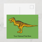 Funny Dinosaurier Sondertext & Farbpostkarte Postkarte (Vorne/Hinten)