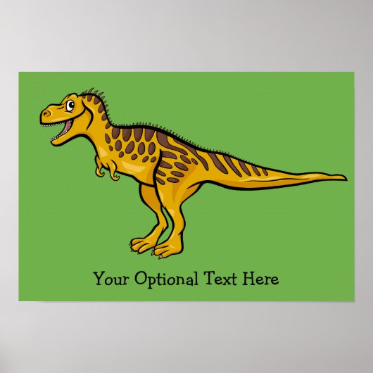Funny Dinosaurier, Sondertext und Farbposter Poster (Vorne)