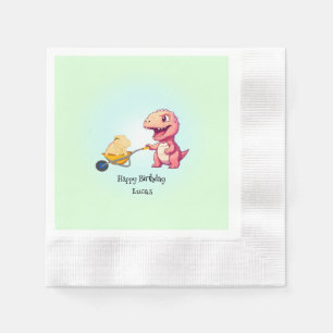 Funny Dinosaurier Strohkarren Geburtstagskinder Pa Serviette