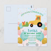 Funny Dinosaurier Traktor Geburtstagspartei DIY Na Postkarte (Vorne/Hinten)