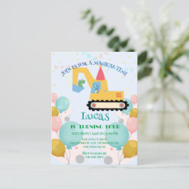 Funny Dinosaurier Traktor Geburtstagspartei DIY Na Postkarte