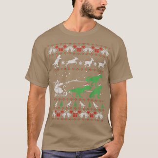 Funny Dinosaurier und Weihnachts-Sweater  T-Shirt