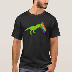 Funny Dinosaurier unterstützt LGBT Pride Gay Rex R T-Shirt