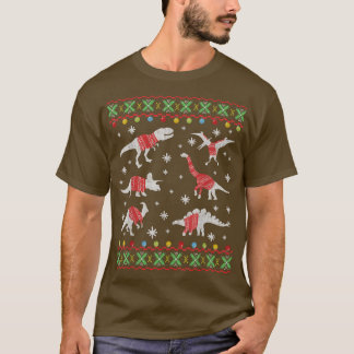 Funny Dinosaurier Weihnachten Ugly Weihnachtskraut T-Shirt