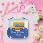 Funny dinosaurier Zurück zur Schule Bus Ballon Geb Pappteller (Party)