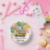 Funny dinosaurier Zurück zur Schule Bus Ballon Geb Pappteller (Party)