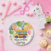 Funny dinosaurier Zurück zur Schule Bus Ballon Geb Pappteller (Party)