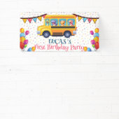 Funny dinosaurier Zurück zur Schule Bus Junge Gebu Banner (InSitu)