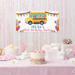 Funny dinosaurier Zurück zur Schule Bus Junge Gebu Banner