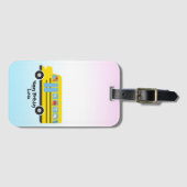 Funny dinosaurier Zurück zur Schule Bus Junge Gebu Gepäckanhänger (Vorderseite (Horizontal))