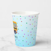 Funny dinosaurier Zurück zur Schule Bus Junge Gebu Pappbecher (Links)