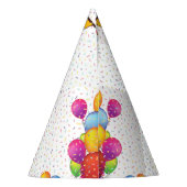 Funny dinosaurier Zurück zur Schule Bus Junge Gebu Partyhütchen (Rückseite)