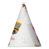 Funny dinosaurier Zurück zur Schule Bus Junge Gebu Partyhütchen (Rechts)