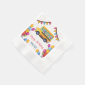 Funny dinosaurier Zurück zur Schule Bus Junge Gebu Serviette (Ecke)