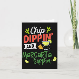 Funny Dippin' and Margarita Sippin' Cinco de Mayo Karte