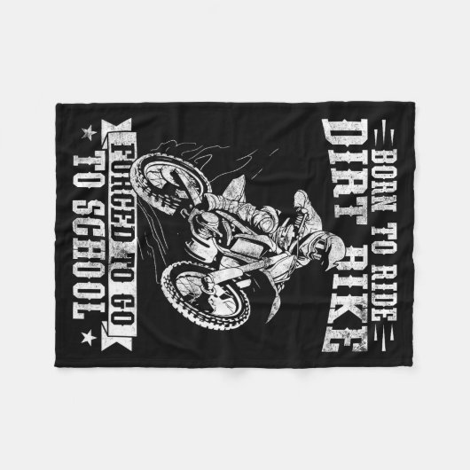 Funny Dirt Bike Art For Boys Girls Motocross Dirt Fleecedecke (Vorderseite (Horizontal))