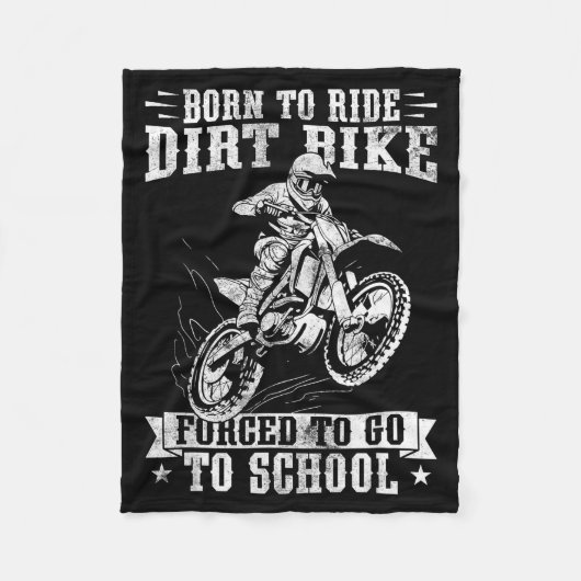 Funny Dirt Bike Art For Boys Girls Motocross Dirt  Fleecedecke (Vorderseite)