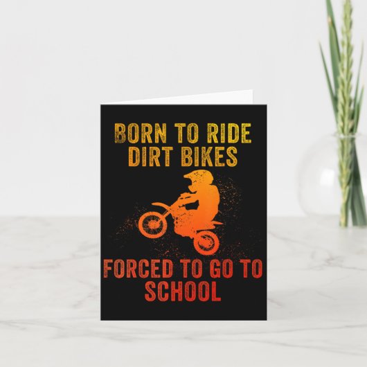 Funny Dirt Bike Art For Boys Girls Motocross Dirt Karte (Vorderseite)