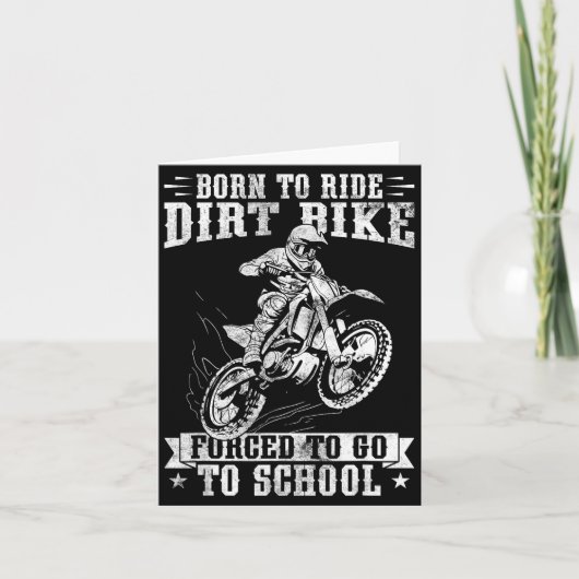 Funny Dirt Bike Art For Boys Girls Motocross Dirt Karte (Vorderseite)
