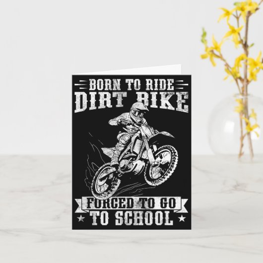 Funny Dirt Bike Art For Boys Girls Motocross Dirt Karte (Gelbe Blume)