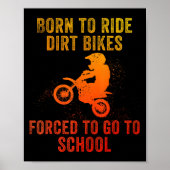 Funny Dirt Bike Art For Boys Girls Motocross Dirt Poster (Vorne)