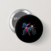 Funny Dirt Bike Art Rider Motocross Motorcycle Dir Button (Vorne & Hinten)