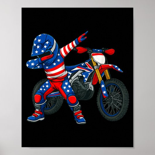 Funny Dirt Bike Art Rider Motocross Motorcycle Dir Poster (Vorne)